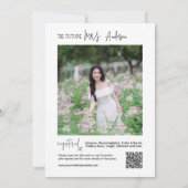 新婦QRコード付きチャキュテリーパーティー 招待状 (裏面)