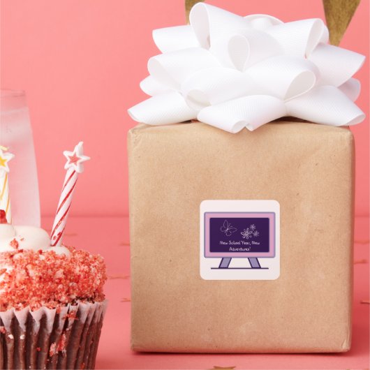 新学年ニューアドベンチャーズ新学期 スクエアシール (パーティー)