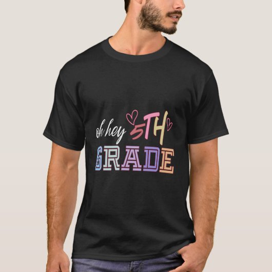 新学期おお5年生先生生 Tシャツ (正面)