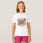 新学期おめでとう – かわいいバックトゥスクール Tシャツ (正面フル)