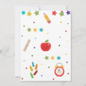 新学期おめでとう！学校へようこそ 夏の別れパーティー 招待状 (裏面)