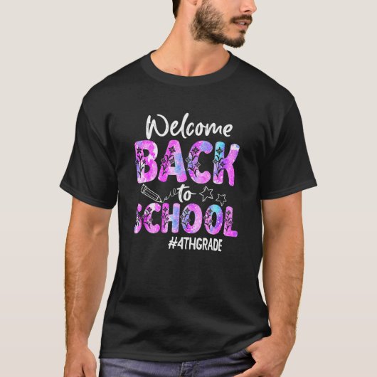 新学期おめでとう！4年生の教室 Tシャツ (正面)