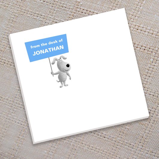 新学期おもしろいかわいい漫画の子犬 ポストイット