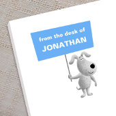 新学期おもしろいかわいい漫画の子犬 ポストイット