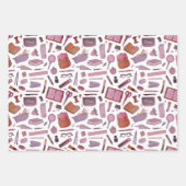 新学期おもしろいカラフルアイコン3 ラッピングペーパーシート (正面2)