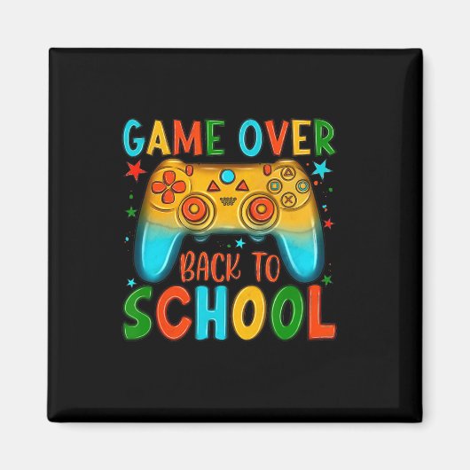 新学期おもしろいゲームオーバー先生学生キッド マグネット (正面)