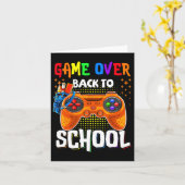新学期おもしろいゲームオーバー先生学生連絡先 カード (黄色い花)