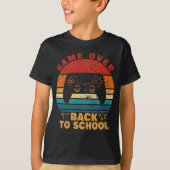 新学期おもしろいコントローラ上のゲームゲーム Tシャツ (正面)