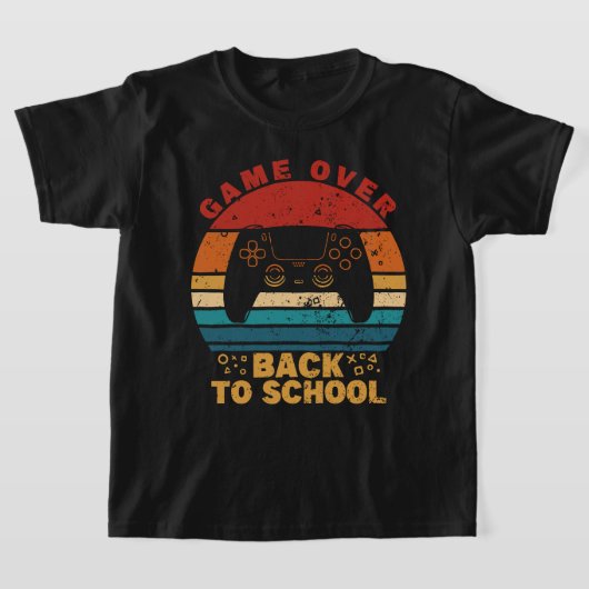 新学期おもしろいコントローラ上のゲームゲーム Tシャツ (レイダウン)