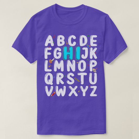 新学期おもしろいハイアルファベットプレK幼稚園 Tシャツ (デザイン正面)