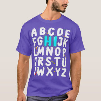 新学期おもしろいハイアルファベットプレK幼稚園 Tシャツ