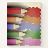 新学期おもしろいブライトとカラフルあなたの名前 ノートブック (裏面)