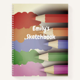 新学期おもしろいブライトとカラフルあなたの名前 ノートブック