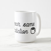 新学期おもしろい先生コーヒーマグ – 新年 コーヒーマグカップ (正面右)