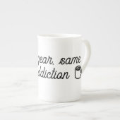 新学期おもしろい先生コーヒーマグ – 新年 ボーンチャイナマグカップ (正面右)