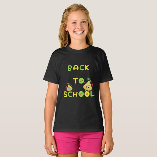 新学期おもしろい梨 Tシャツ (正面フル)