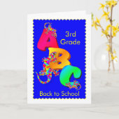 新学期おもしろい 子供へ カード (黄色い花)