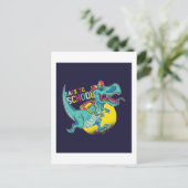 新学期おもしろいTレックスギフト10代の品 ポストカード (スタンド正面)