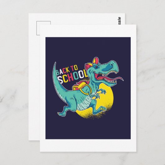 新学期おもしろいTレックスギフト10代の品 ポストカード (正面/裏面)