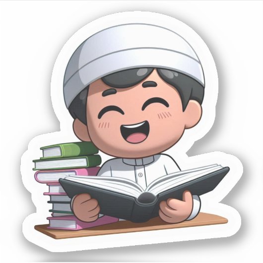 新学期かわいいイスラームやる気を起こさせる子供へ シール (正面)