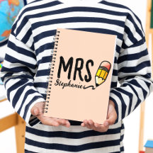 新学期かわいいピンクの鉛筆先生キッズ名