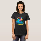 新学期かわいい4年生先生1日目S Tシャツ (正面フル)