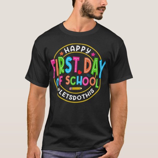 新学期が始まるよ!学校が大好き Tシャツ (正面)