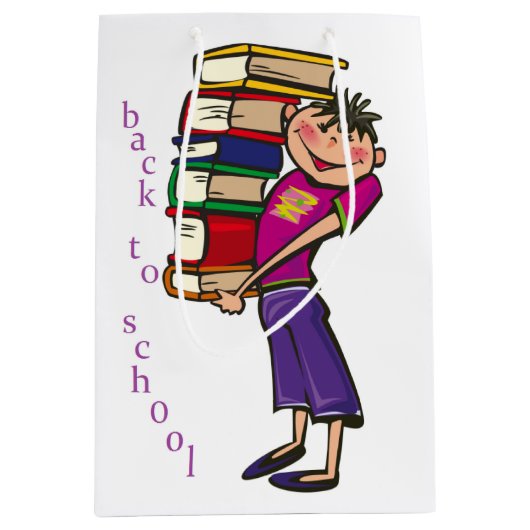 新学期が始まる ミディアムペーパーバッグ (正面)