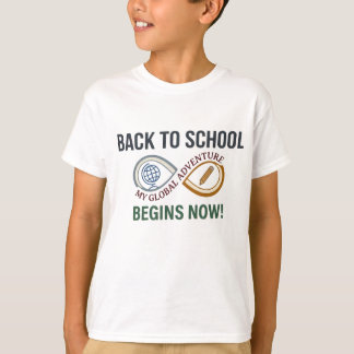 新学期が始まる 私のグローバル冒険 Tシャツ