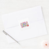 新学期こんにちは1年生チーム1年生 スクエアシール (封筒)