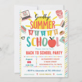 新学期さようならサマーハロースクール 招待状 (正面)