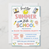 新学期さようならサマーハロースクール 招待状 (正面)