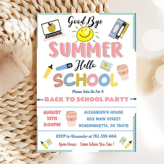 新学期さようならサマーハロースクール 招待状