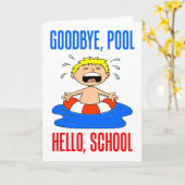 新学期さようならプール カード (黄色い花)