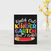 新学期にご注意！幼稚園に入るぞ  カード (黄色い花)