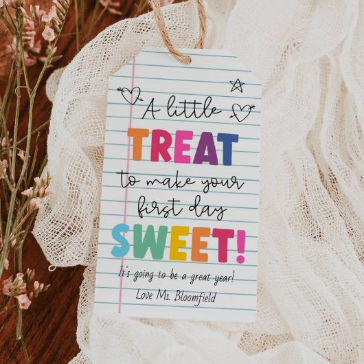 新学期のお菓子タグ ギフトタグ