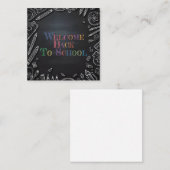 新学期のご挨拶 - 新学年度スタート ノートカード (正面/裏面)