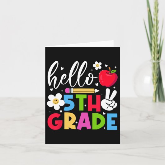 新学期のご挨拶 5年生チーム 5年生男子 カード (正面)