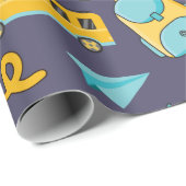 新学期のシームレスなラッピング紙:バッグ、バス ラッピングペーパー (ロールコーナー)