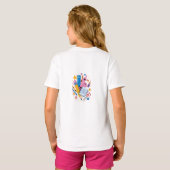 新学期のスタートを祝おうTシャツ | 学校へ行こうデザイン Tシャツ (裏面フル)