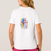 新学期のスタートを祝おうTシャツ | 学校へ行こうデザイン Tシャツ (裏面)