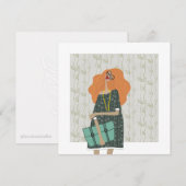 新学期のファッションアイコン ファッションイラスト 招待状 (正面/裏面)