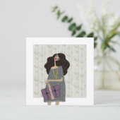 新学期のファッションアイコン ファッションイラスト 招待状 (スタンド正面)