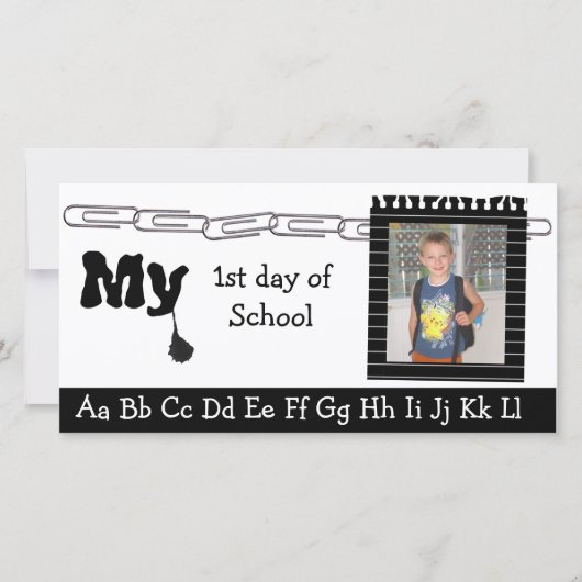 新学期のフォトカード 案内状 (正面)