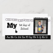 新学期のフォトカード 案内状 (正面/裏面)