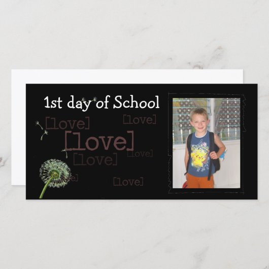 新学期のフォトカード 案内状 (正面/裏面)