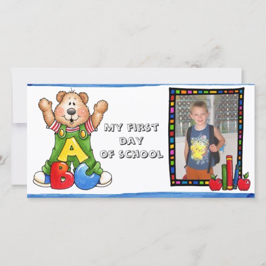 新学期のフォトカード 案内状 (正面)