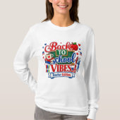 新学期のワクワク先生バージョン長袖Tシャツ Tシャツ (正面)