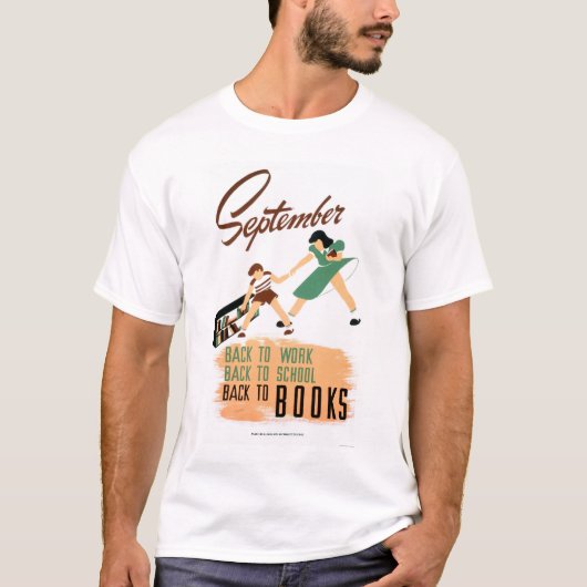 新学期の仕事1940 WPA Tシャツ (正面)