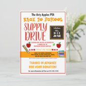 新学期の供給ドライブ募金活動のフライヤ 招待状 (スタンド正面)